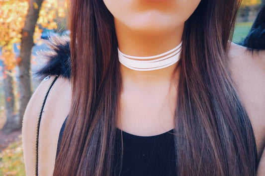 Layered White Choker