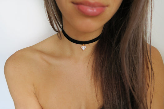 Diamond Charm Choker