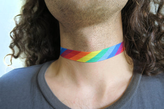 Rainbow Elastic Choker