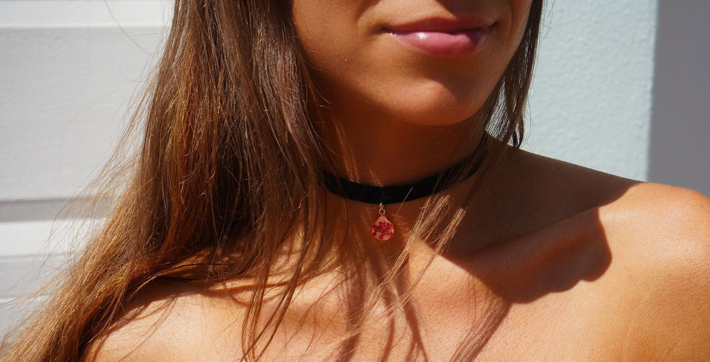 Pomegranate Charm Choker