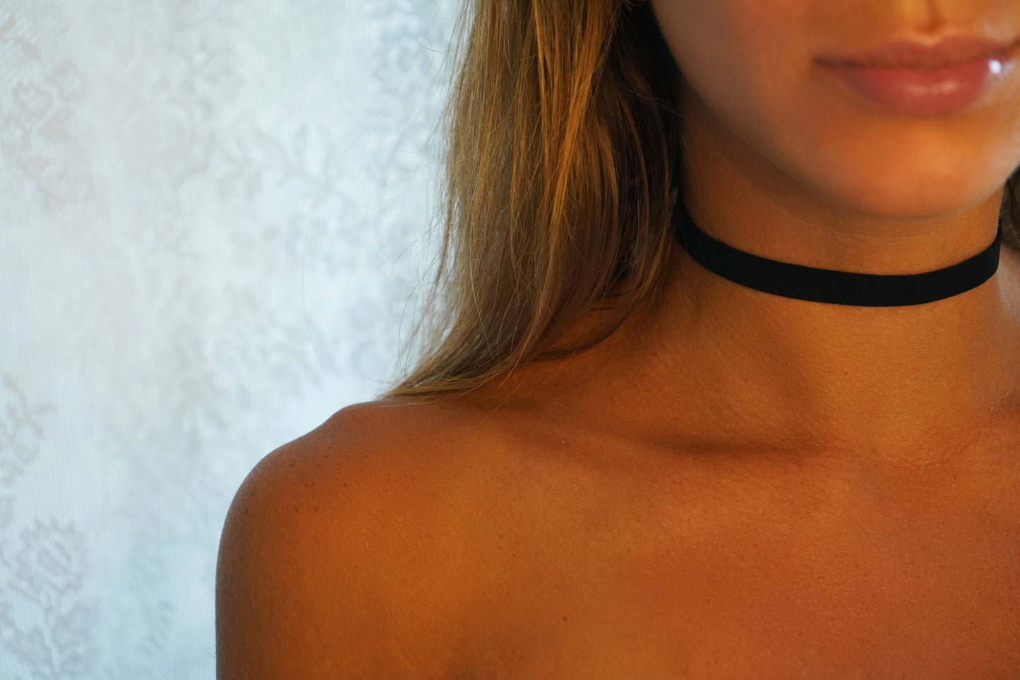 Matte Black Ultra Suede Choker • Super Comfortable Stretch