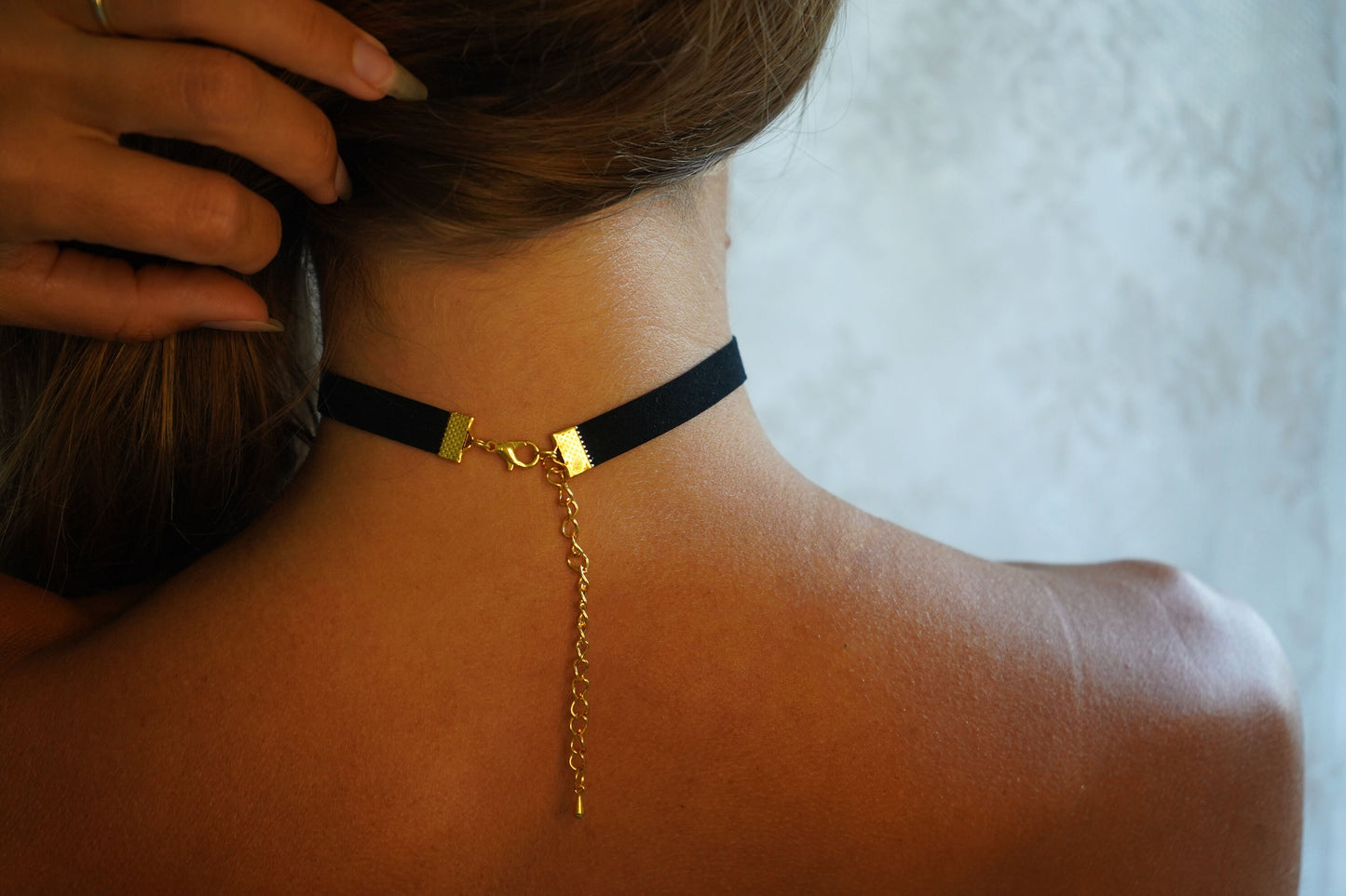 Matte Black Ultra Suede Choker • Super Comfortable Stretch