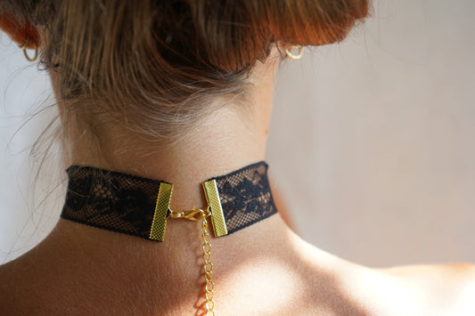 Black Mesh Lace Choker