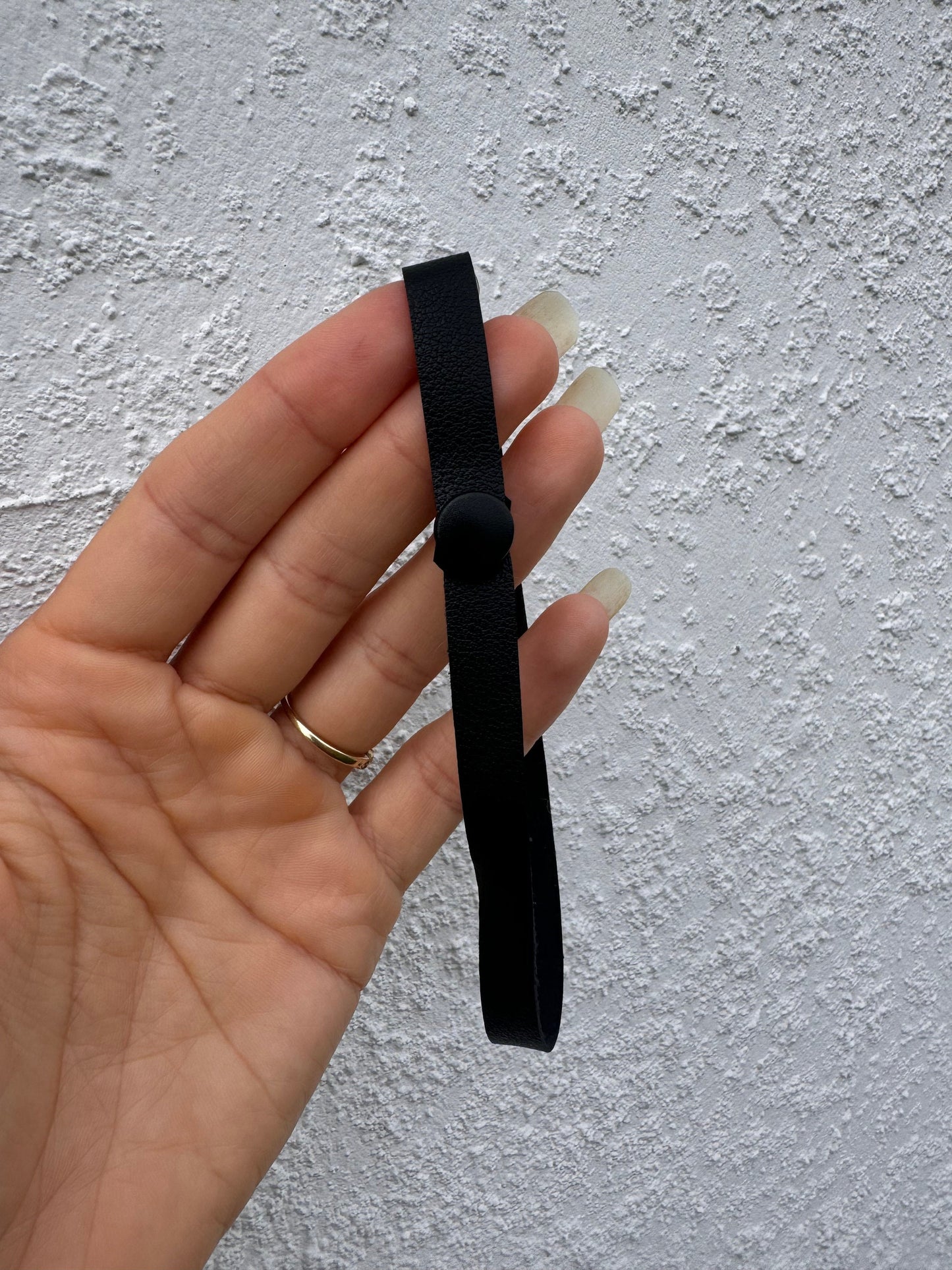 Vegan Leather Snap Closure Variation Choker • Hypoallergenic • Metal Free • Ultra Comfortable Lined & Stretchy • 3/8ths Width Choker