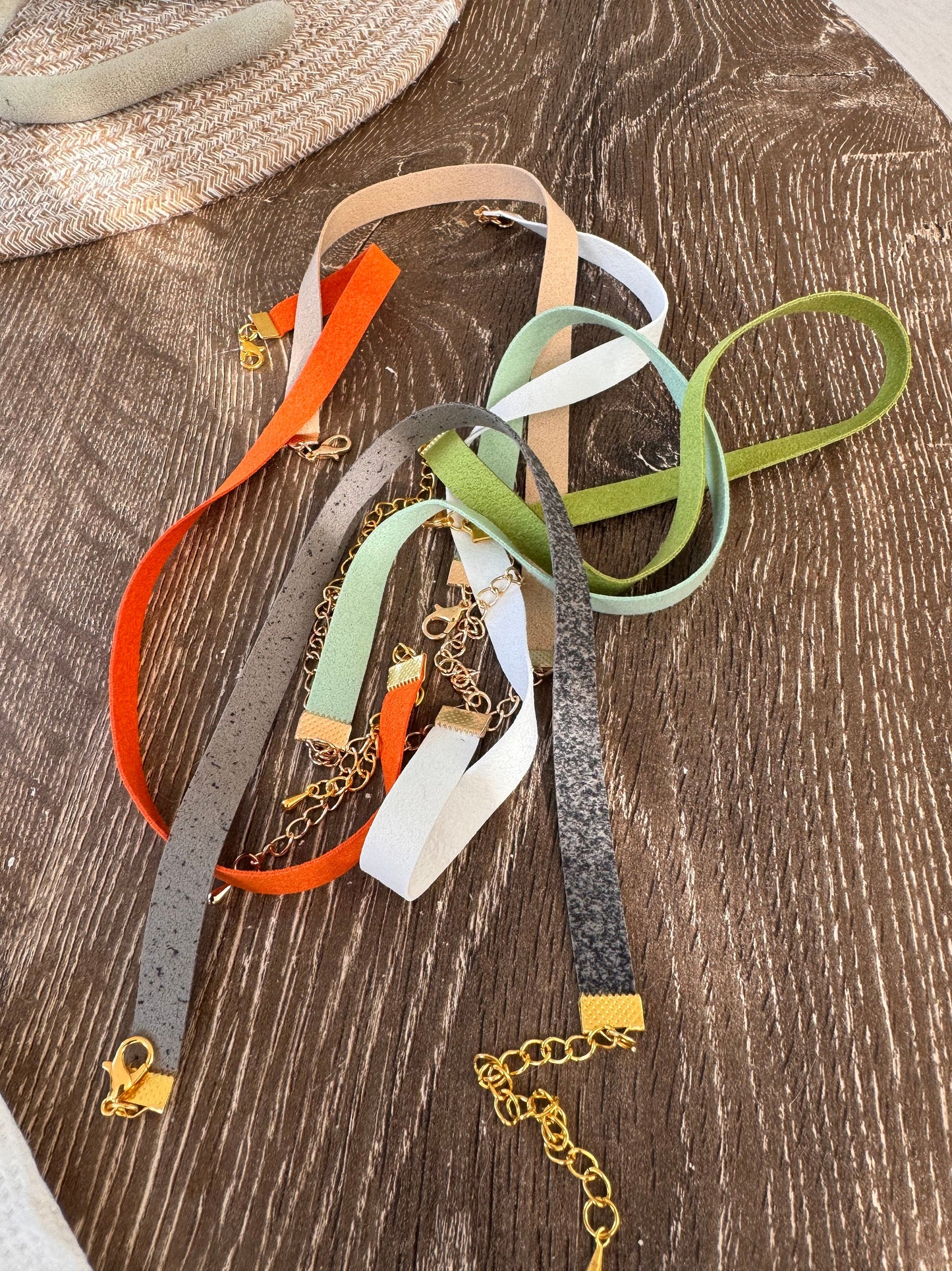 Pumpkin Orange Ultra Suede Choker • Super Comfortable Soft Stretch