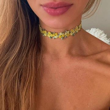 Yellow Flower Vine Choker