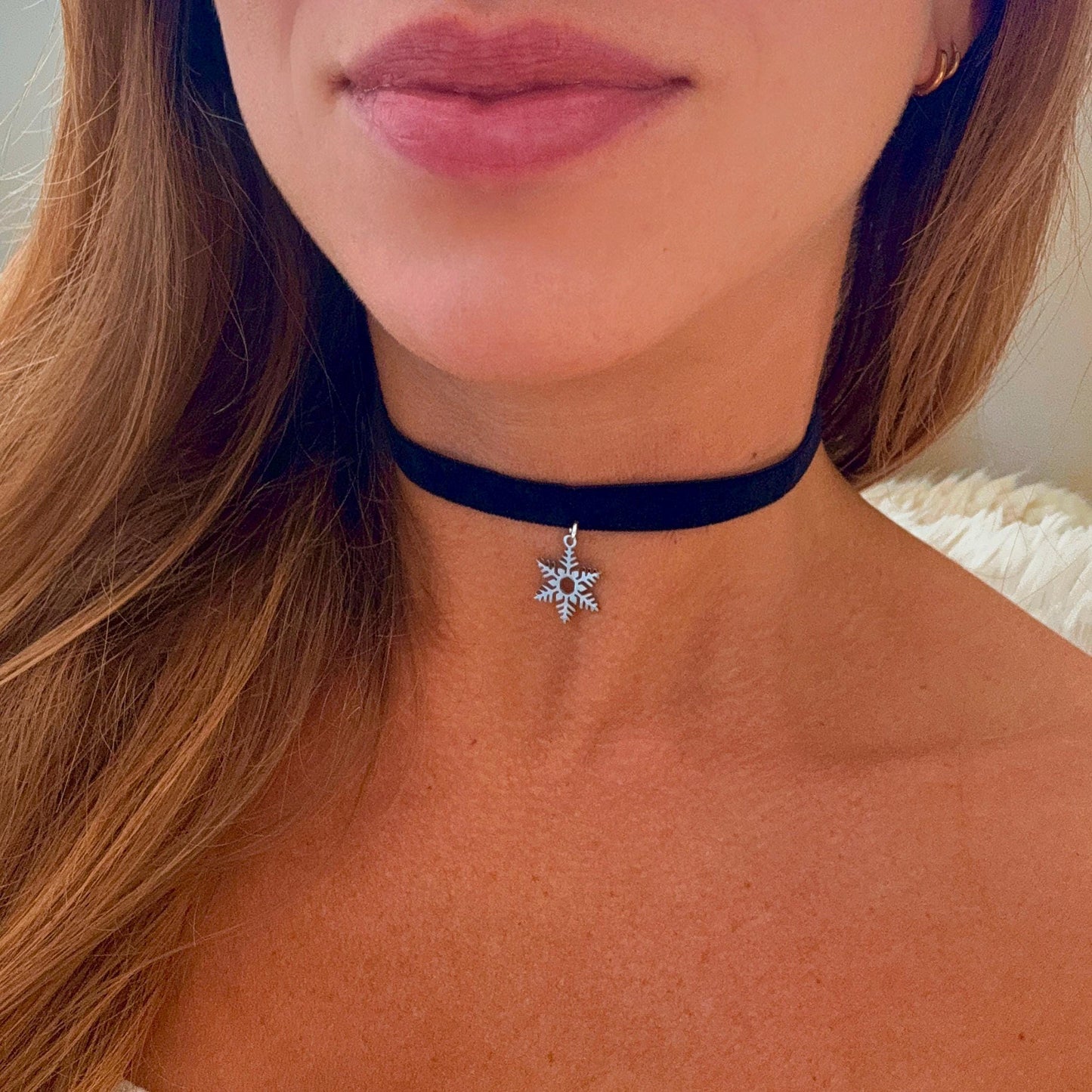Winter Snowflake Charm Choker