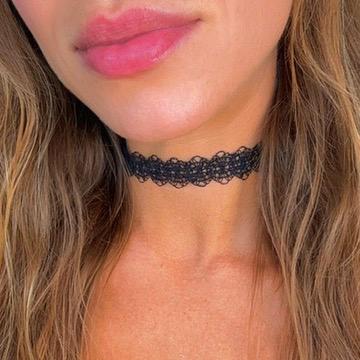 White Kaleidoscope Lace Choker