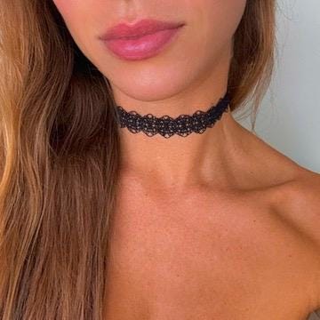 Black Kaleidoscope Lace Choker