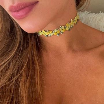 Yellow Flower Vine Choker
