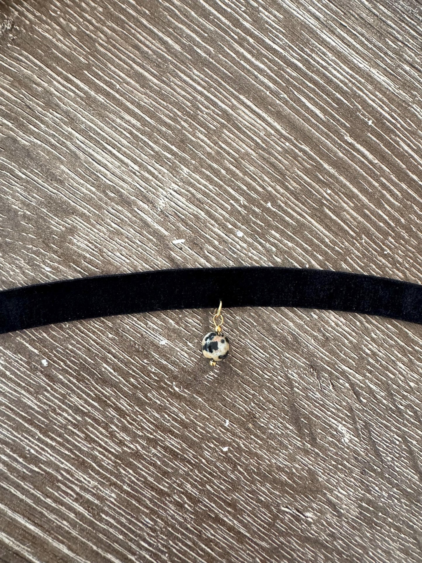Cow Stone Charm Choker