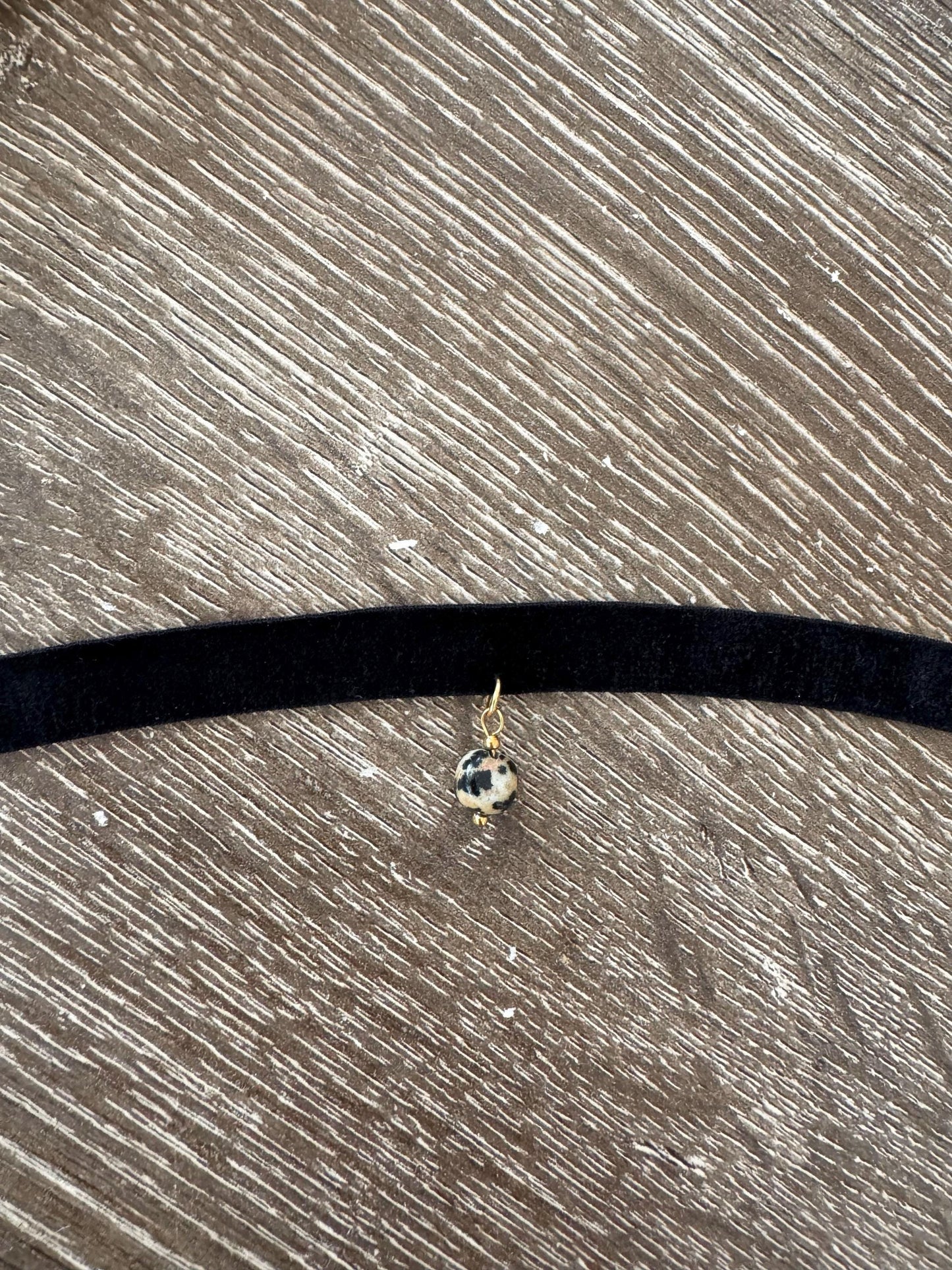 Cow Stone Charm Choker