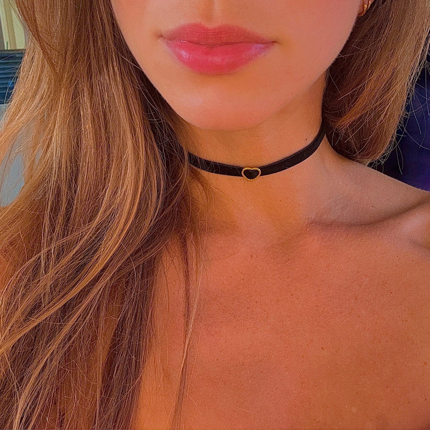 Heart Slide Tie Choker • Multiple Color Options • Hypoallergenic Metal-Free Closure