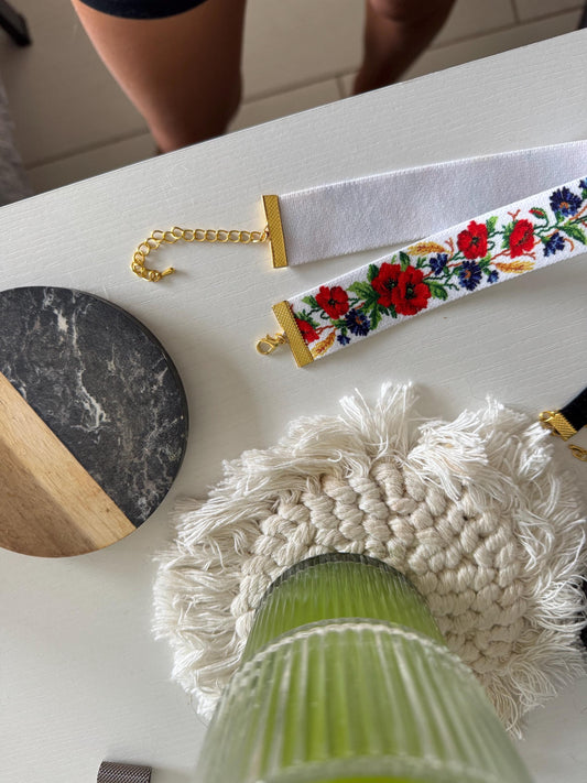 Vintage Floral Elastic Choker