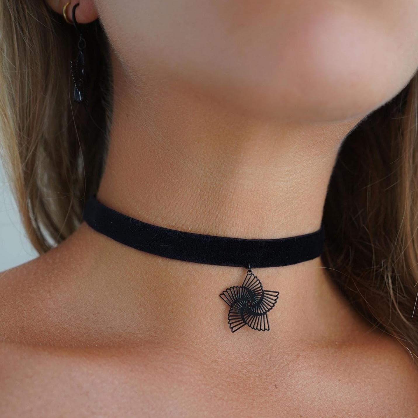 Choker & Earrings Bundle • Spiral Star
