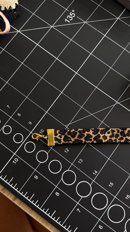 Leopard Print Elastic Choker • Fun Comfortable Stretchy Girls Choker
