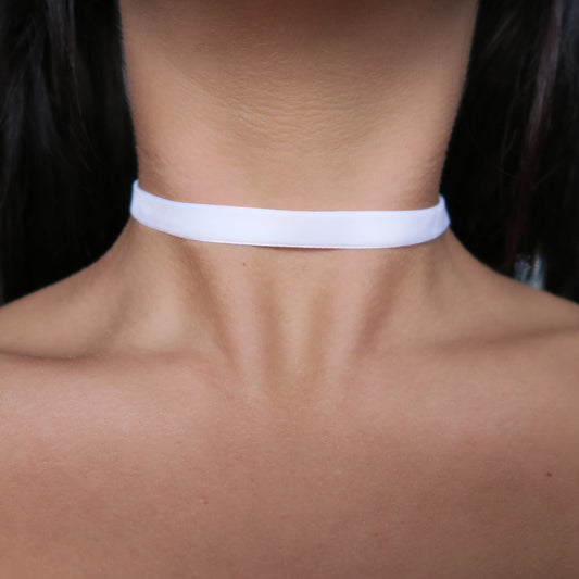 White Velvet Choker