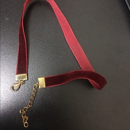 Burgundy Velvet Choker