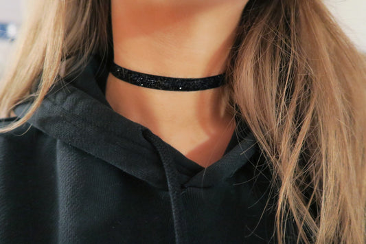 Black Glitter Choker