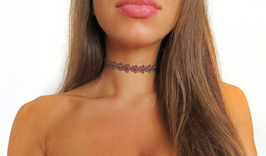 Tan Flower Choker