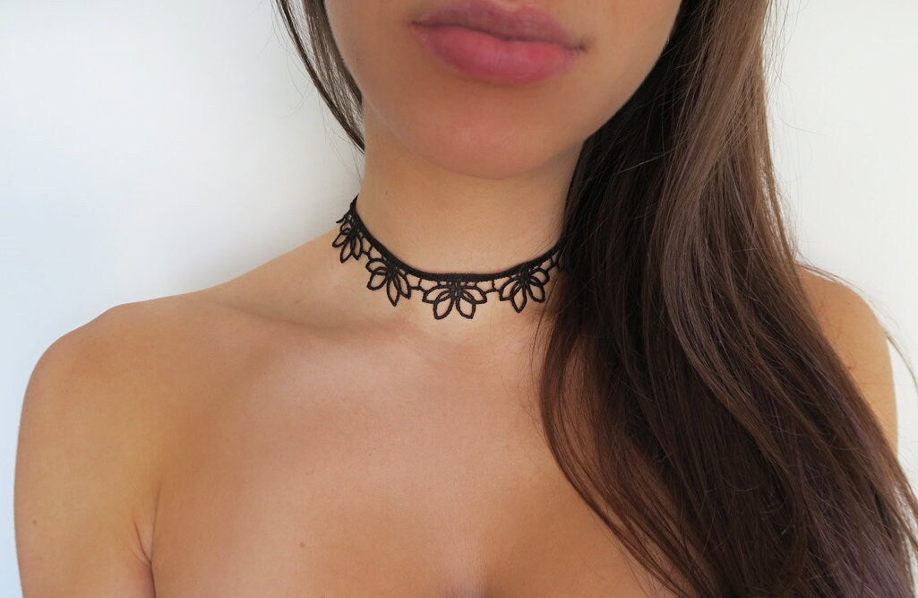 Black Lotus Lace Choker