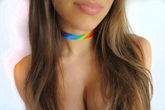 Rainbow Elastic Choker