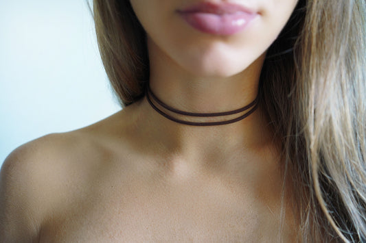 Coconut Brown Layered Choker