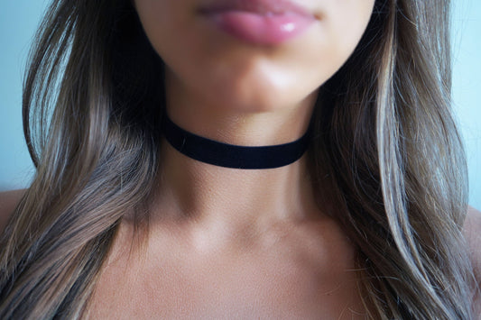 5/8" Black Velvet Choker • Ultra Comfortable Stretch Velvet