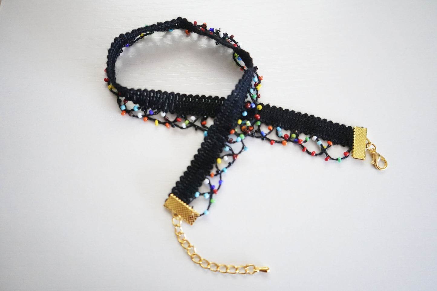 Beaded Crochet Choker