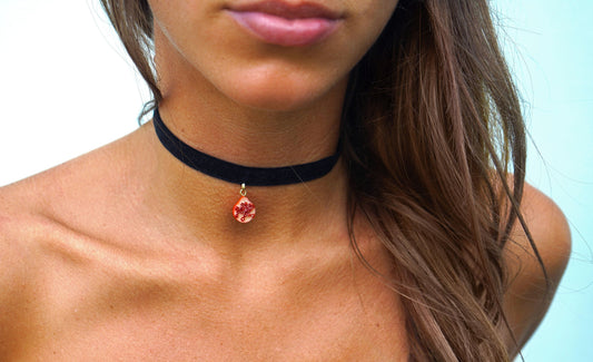 Pomegranate Charm Choker