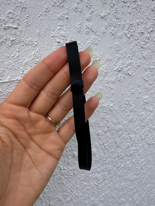 Vegan Leather Snap Closure Variation Choker • Hypoallergenic  • Metal Free  • Ultra Comfortable Lined & Stretchy  •  3/8ths Width Choker