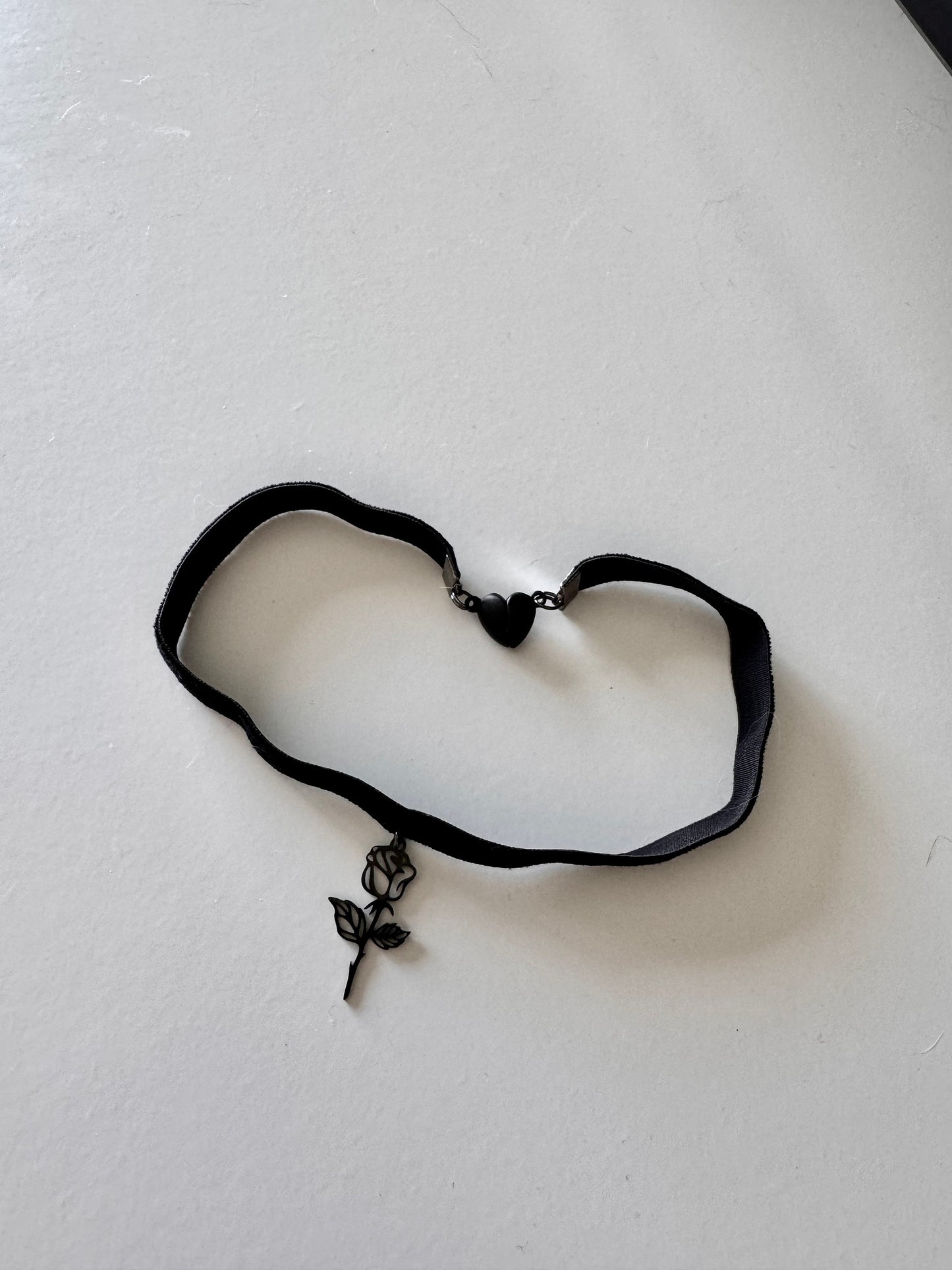 Rose Charm Velvet Choker • Ultra Comfortable Stretch Velvet