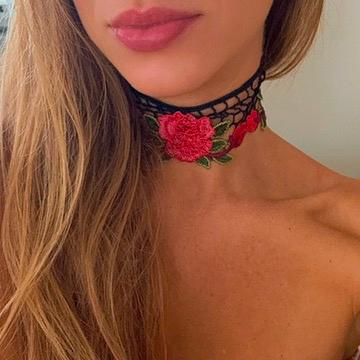 Rose Net Lace Choker