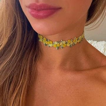 Yellow Flower Vine Choker