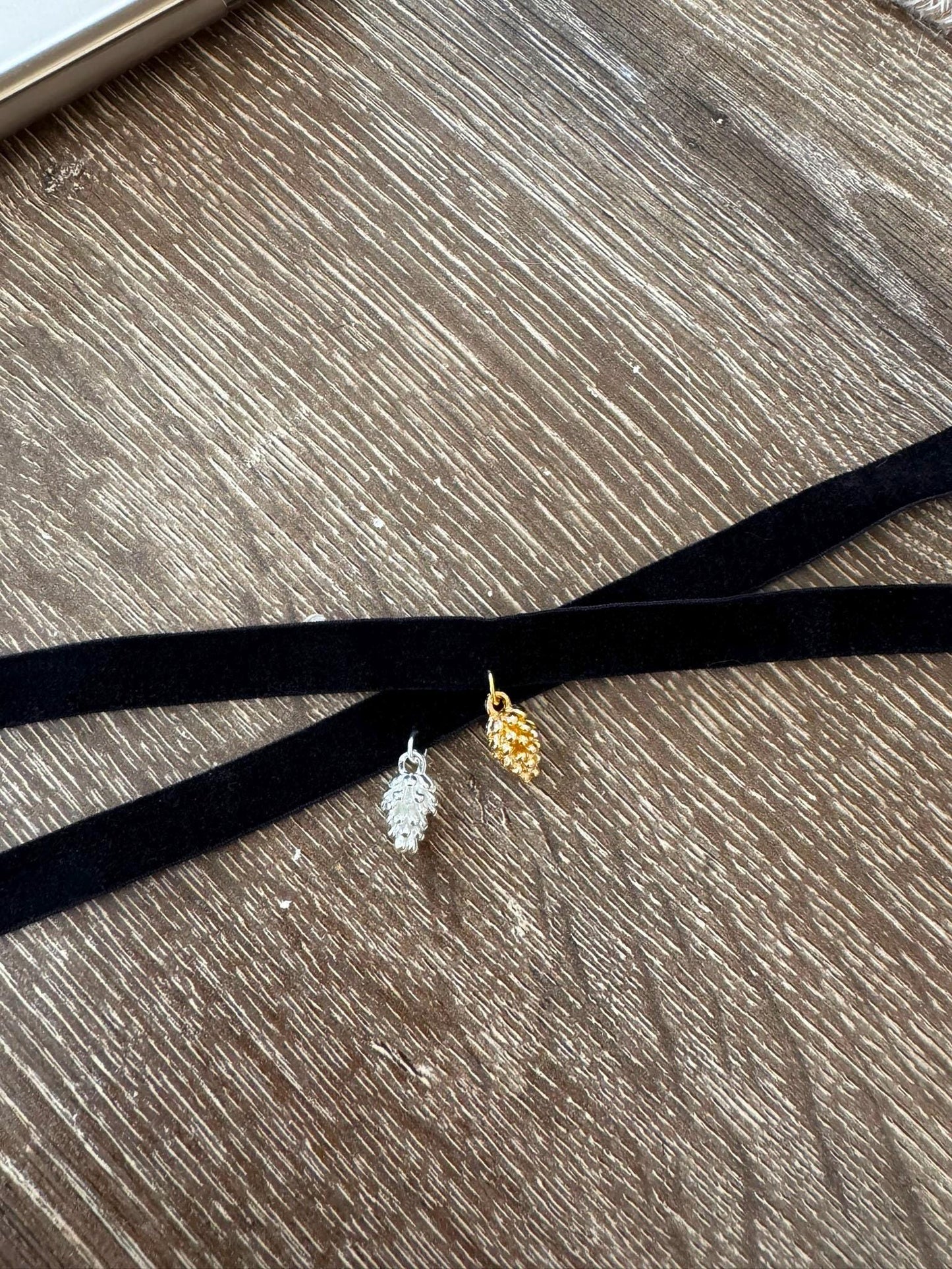 Pinecone Charm Choker