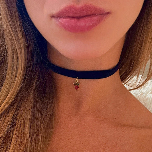 Strawberry Charm Choker