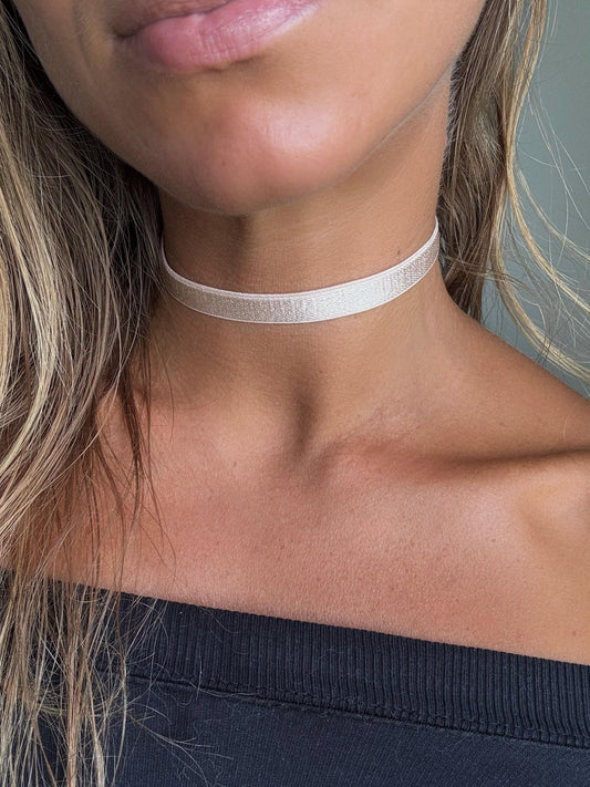 Blush Satin Non-Velvet Choker • Ultra Comfortable Elastic